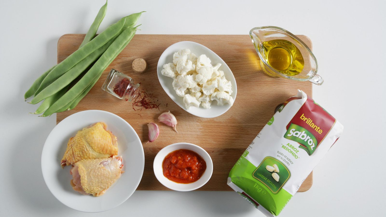 Ingredientes paella de la huerta