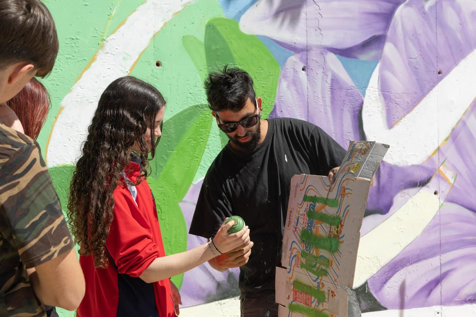 Así ha quedado el mural 'Pintando por Jaén' en el Parque Andrés de Vandelvira