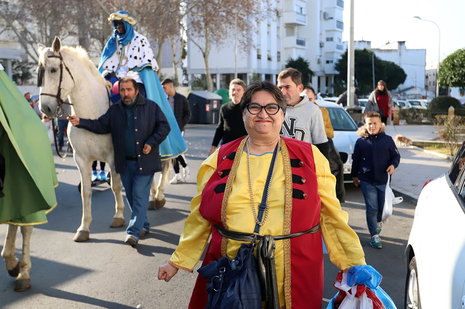 Imágenes de los Reyes Magos en la barriada de la Hispanidad