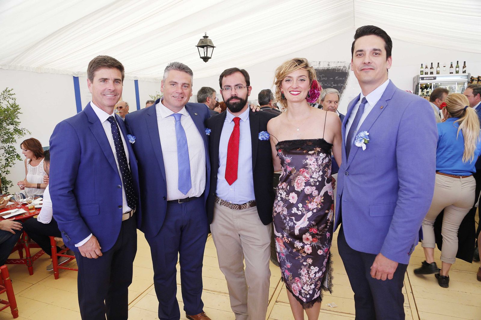 Mariano Rey y David Méndez, de la Oficina de Prensa de la Flota, Manuel González, de la Oficina de Prensa de la Guardia Civil, Adrián Domínez, de la Oficina de Prensa de la Comisaría de Policía de Jerez y María Teresa Macías, del departamento comercial del Diario.