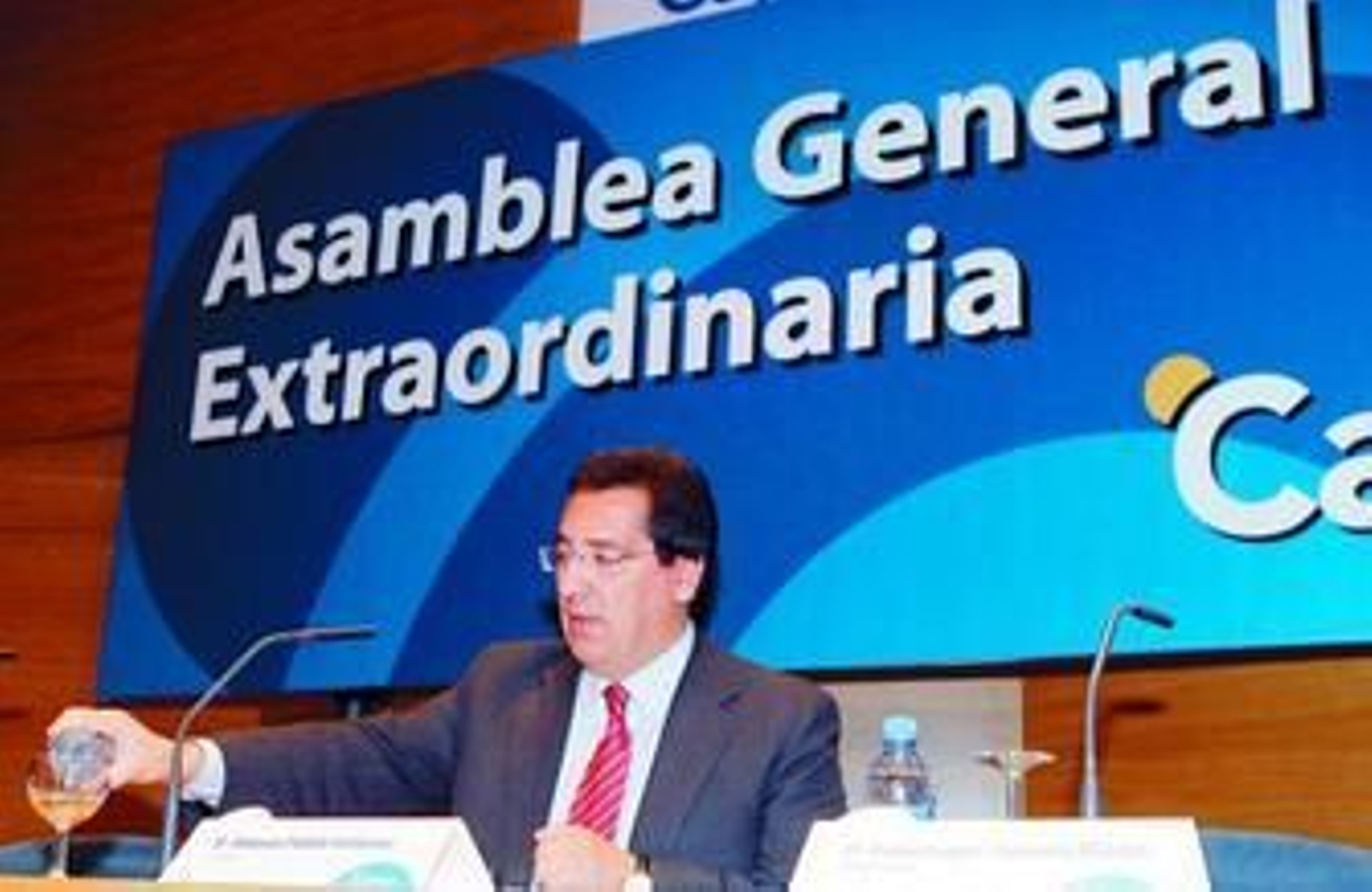 Antonio Pulido, ayer, al inicio de la asamblea.