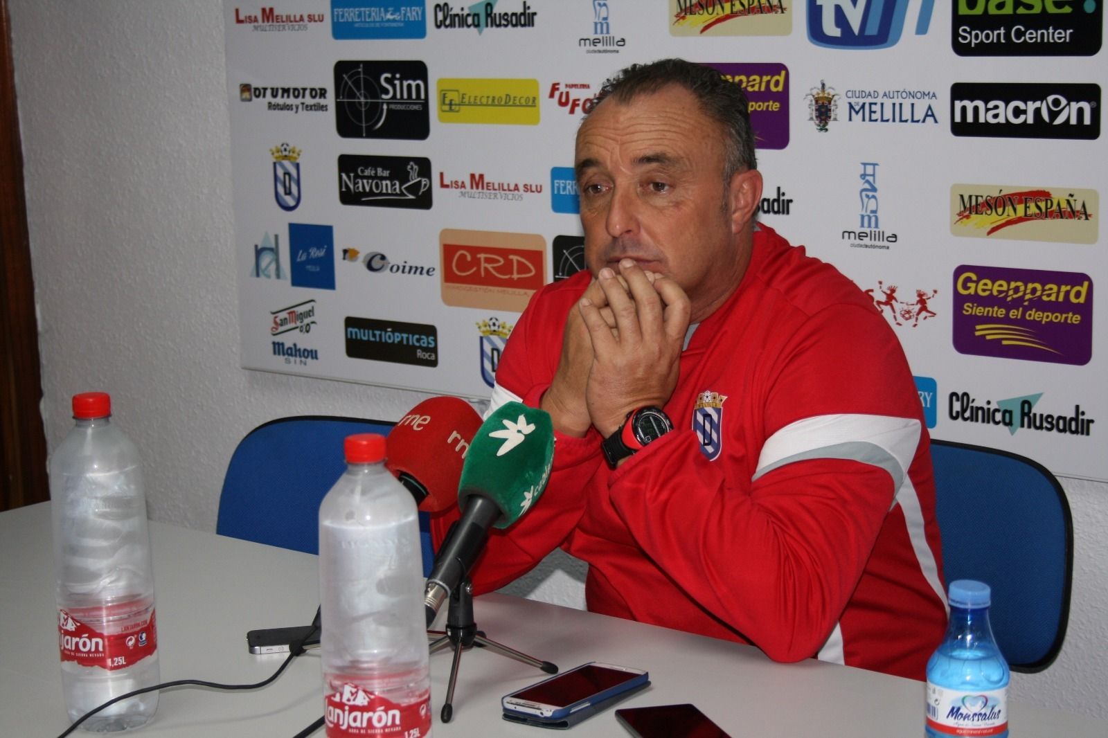 Josu Uribe, en una rueda de prensa en Melilla.