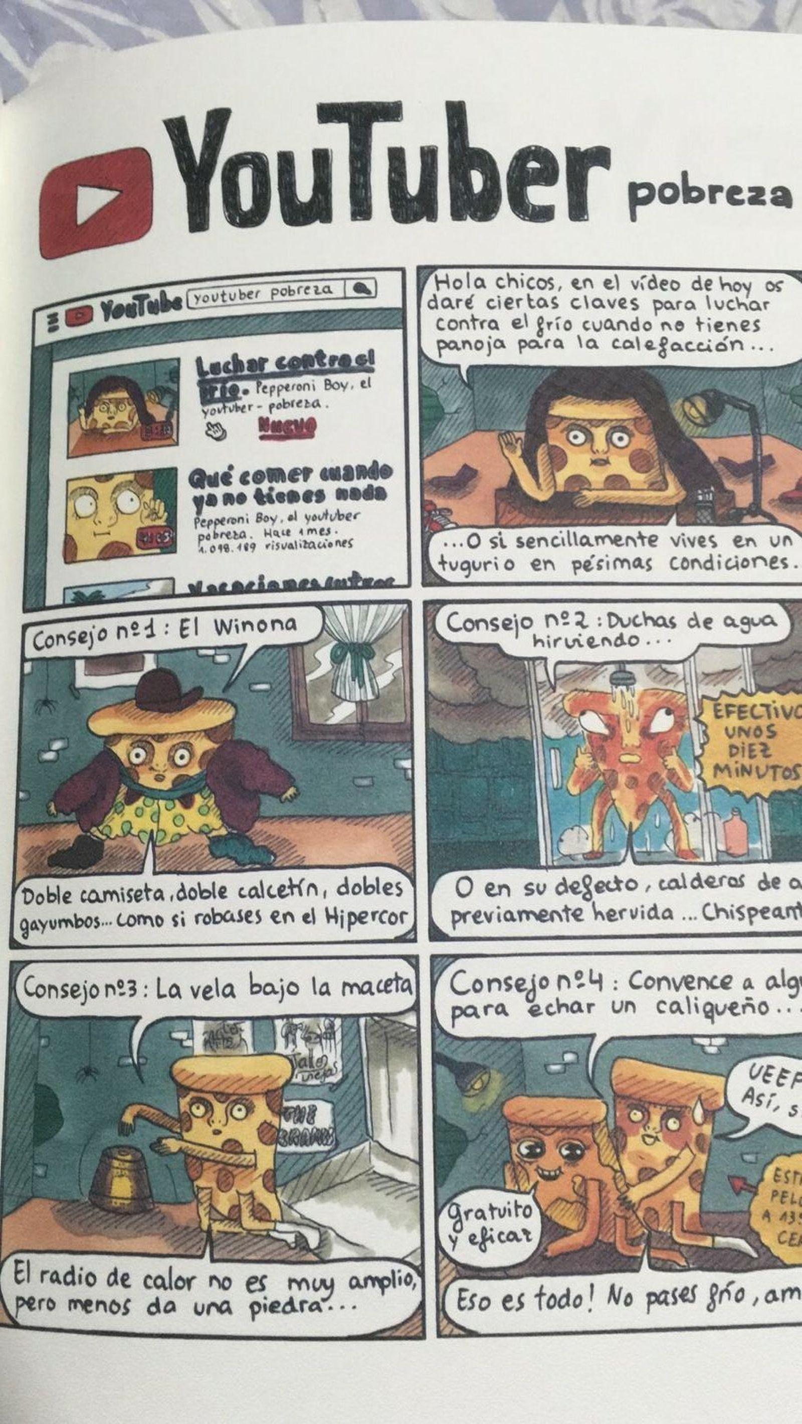 Una tira protagonizada por Youtuber Pobreza.
