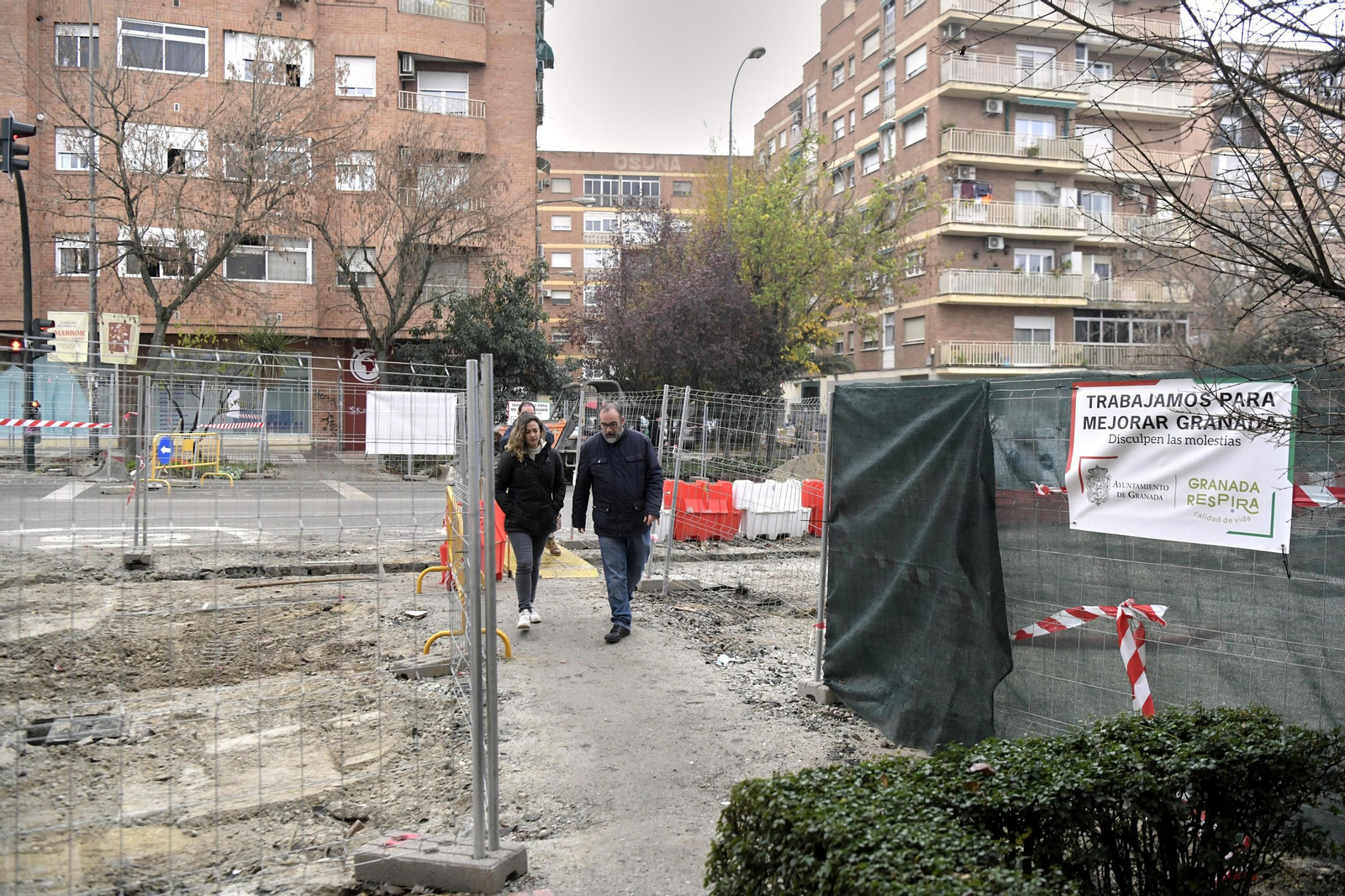Las obras de la carretera antigua de Málaga Las obras de la carretera antigua de Málaga