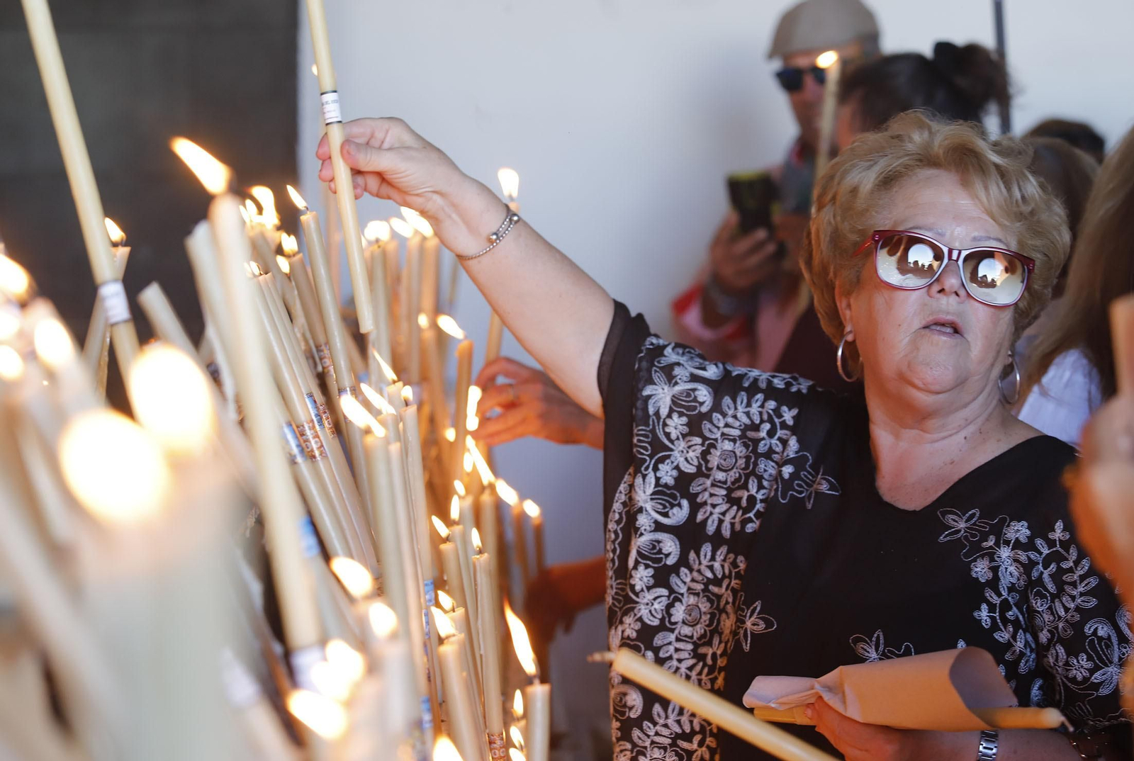 Ambiente en la aldea del Rocío en la jornada del sábado