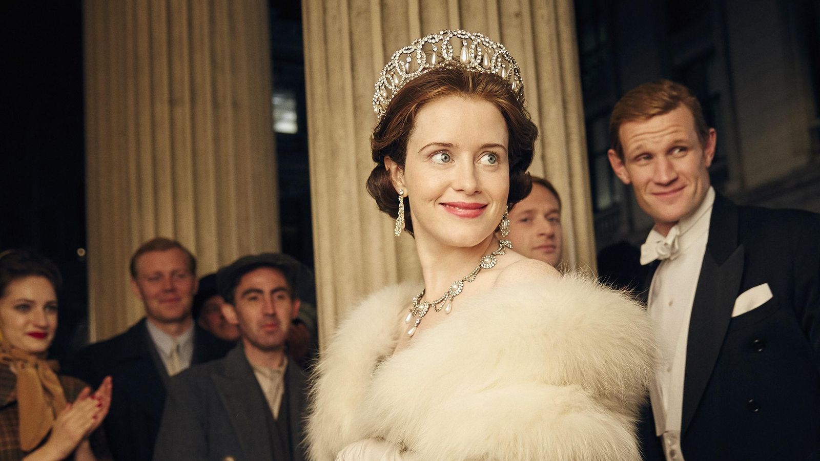 Una de las imágenes promocionales de 'The Crown', protagonizada por Claire Foy y Matt Smith.