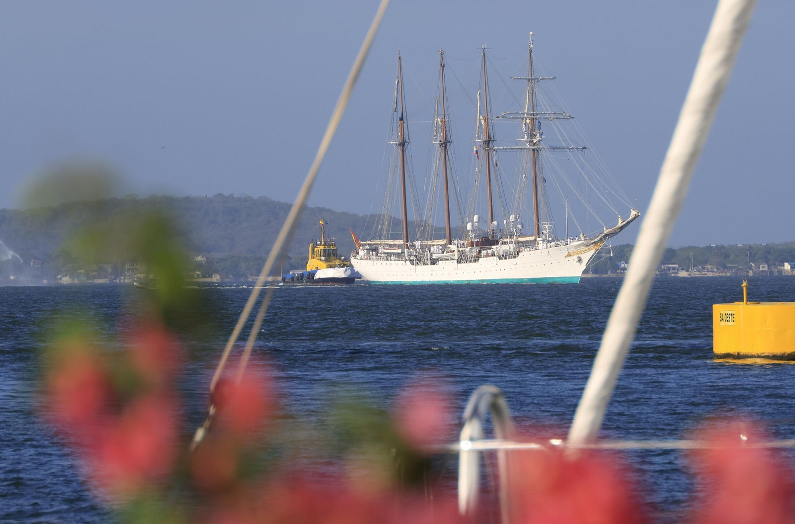 Las imágenes de la parada del 'Juan Sebastián de Elcano' en Cartagena de Indias (Colombia)