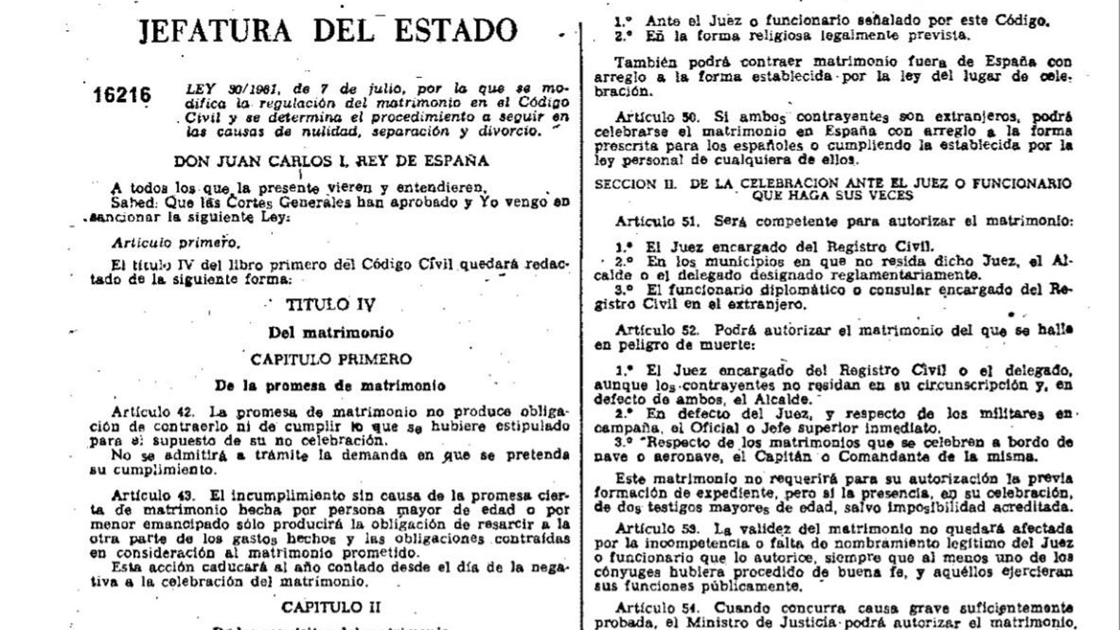 Ley del Divorcio BOE 20 julio de 1981