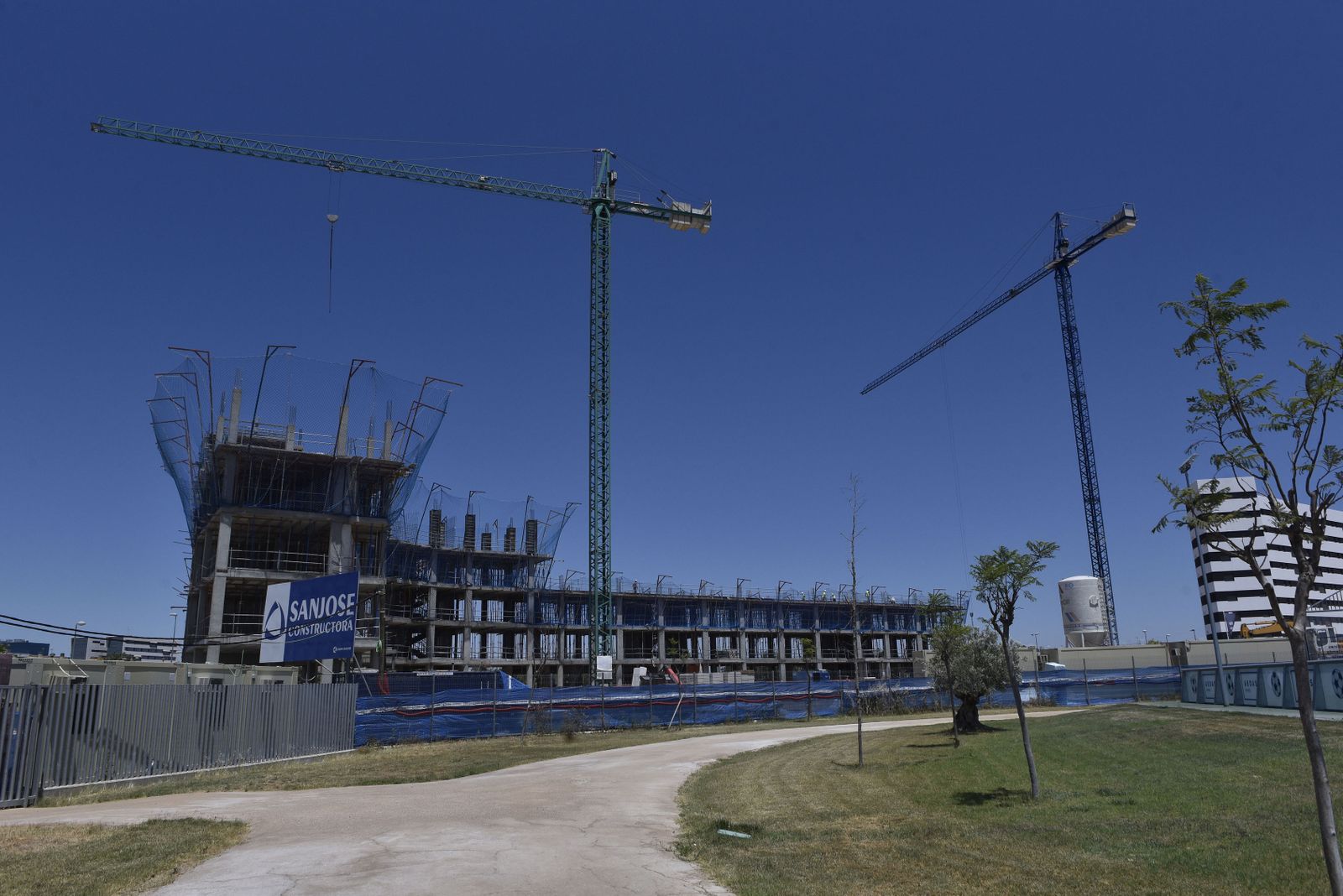 Obras de una promoción anterior en la Hacienda del Rosario.