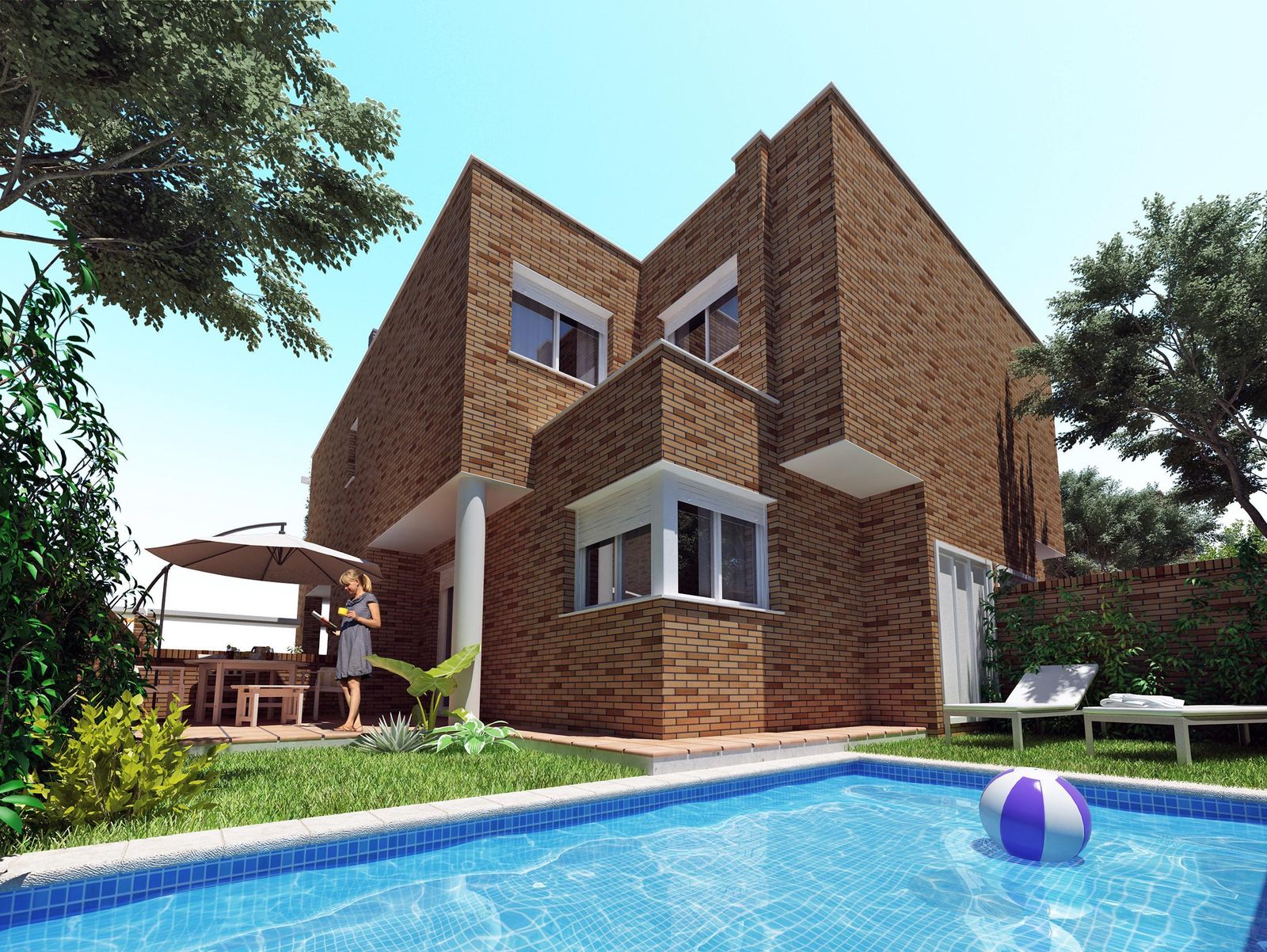 Las viviendas cuentan con un amplio jardín, amplias terrazas y solárium.