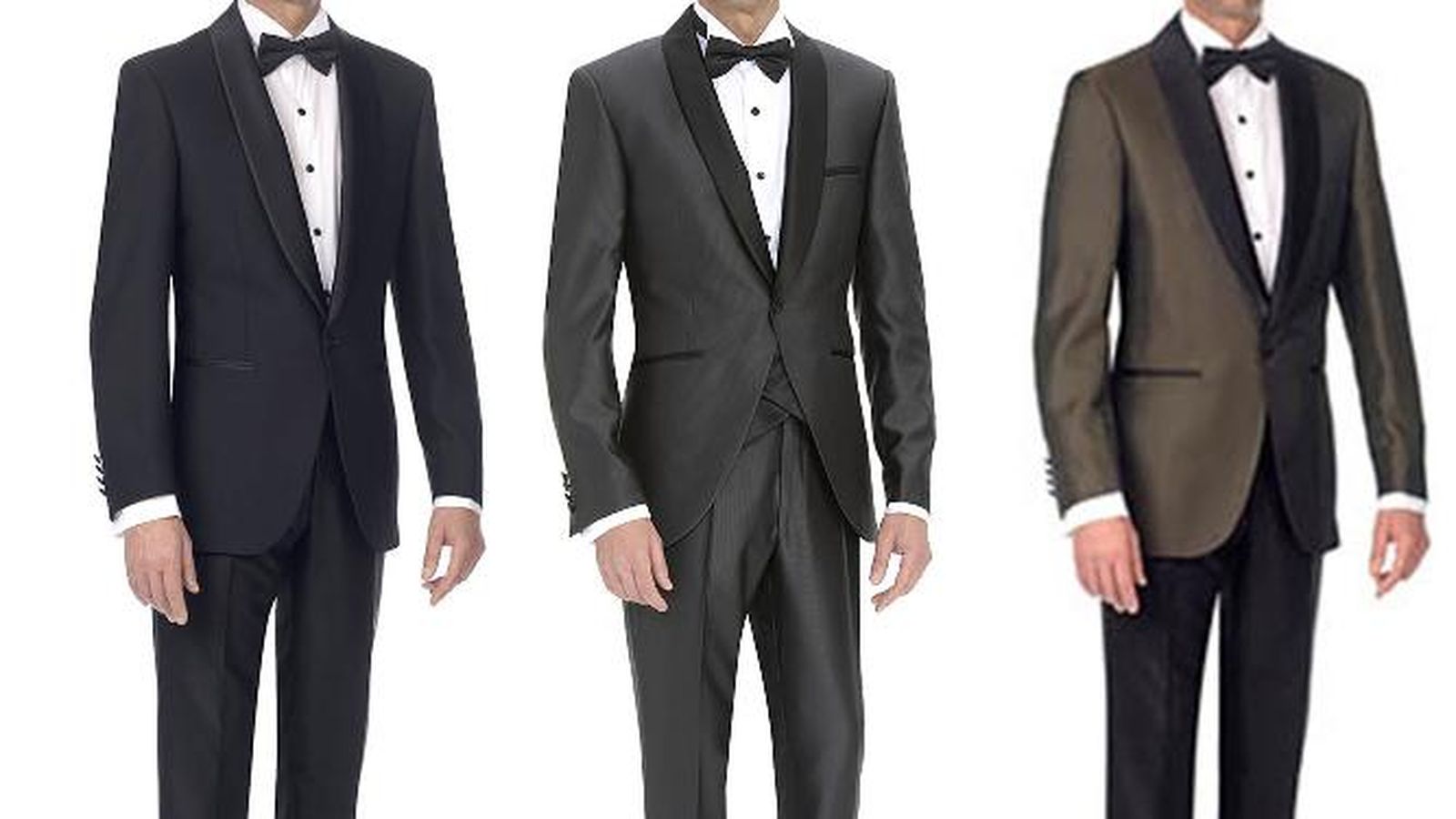 Algunos de los smokings disponibles en La Trajería.