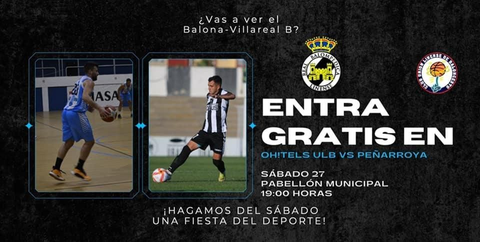 El cartel que anuncia la iniciativa conjunta de Real Balompédica y ULB