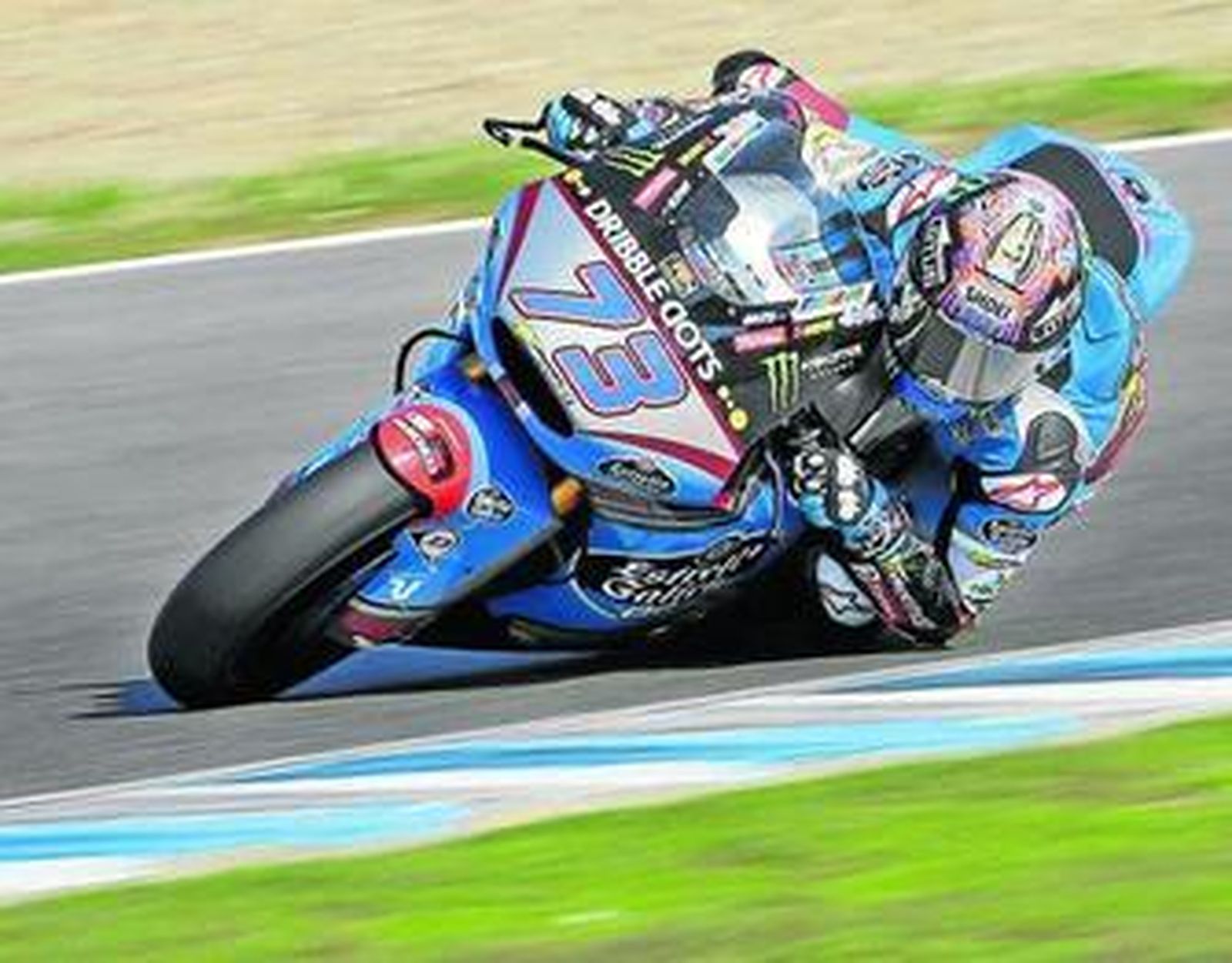 Álex Rins, rodando ayer en el trazado de la carretera de Arcos.