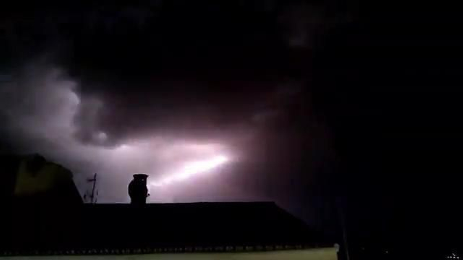 Tormenta eléctrica esta madrugada en Málaga.