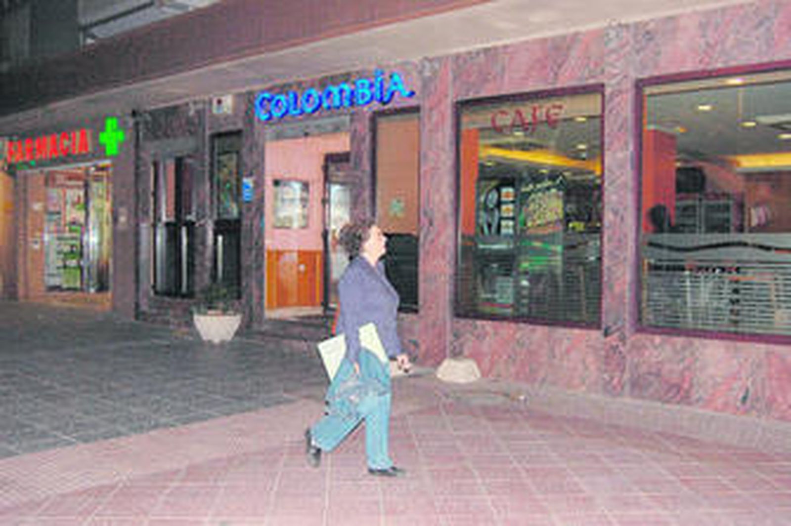 Cafetería donde ocurrieron los hechos el lunes, a plena luz del día.