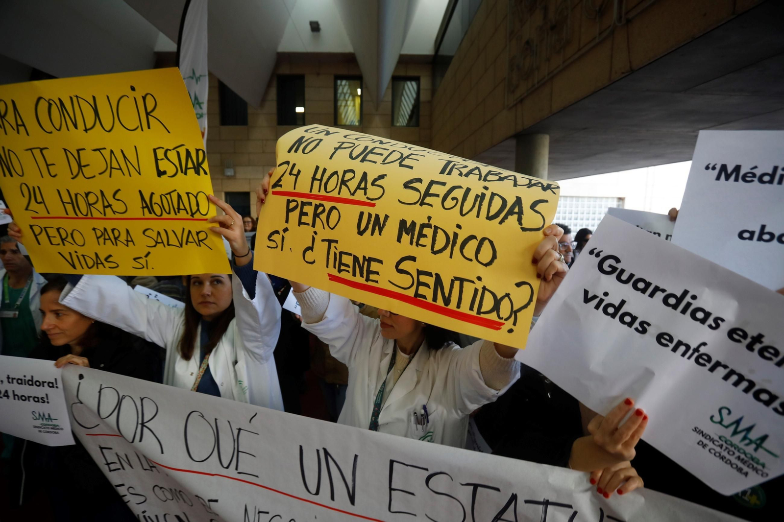 La concentración por la huelga de médicos en Córdoba contra el Estatuto Marco, en imágenes