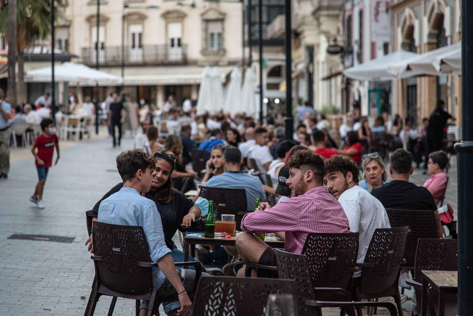 Terraza de un bar en Huelva.