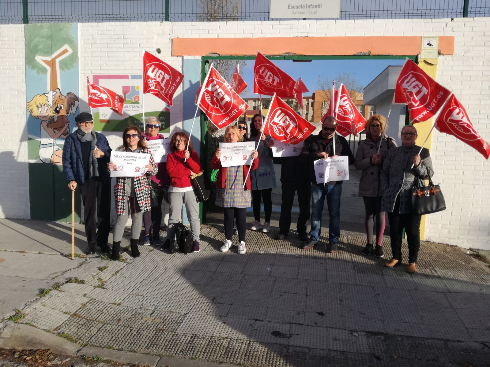 Una protesta anterior en la escuela infantil Santísima Trinidad