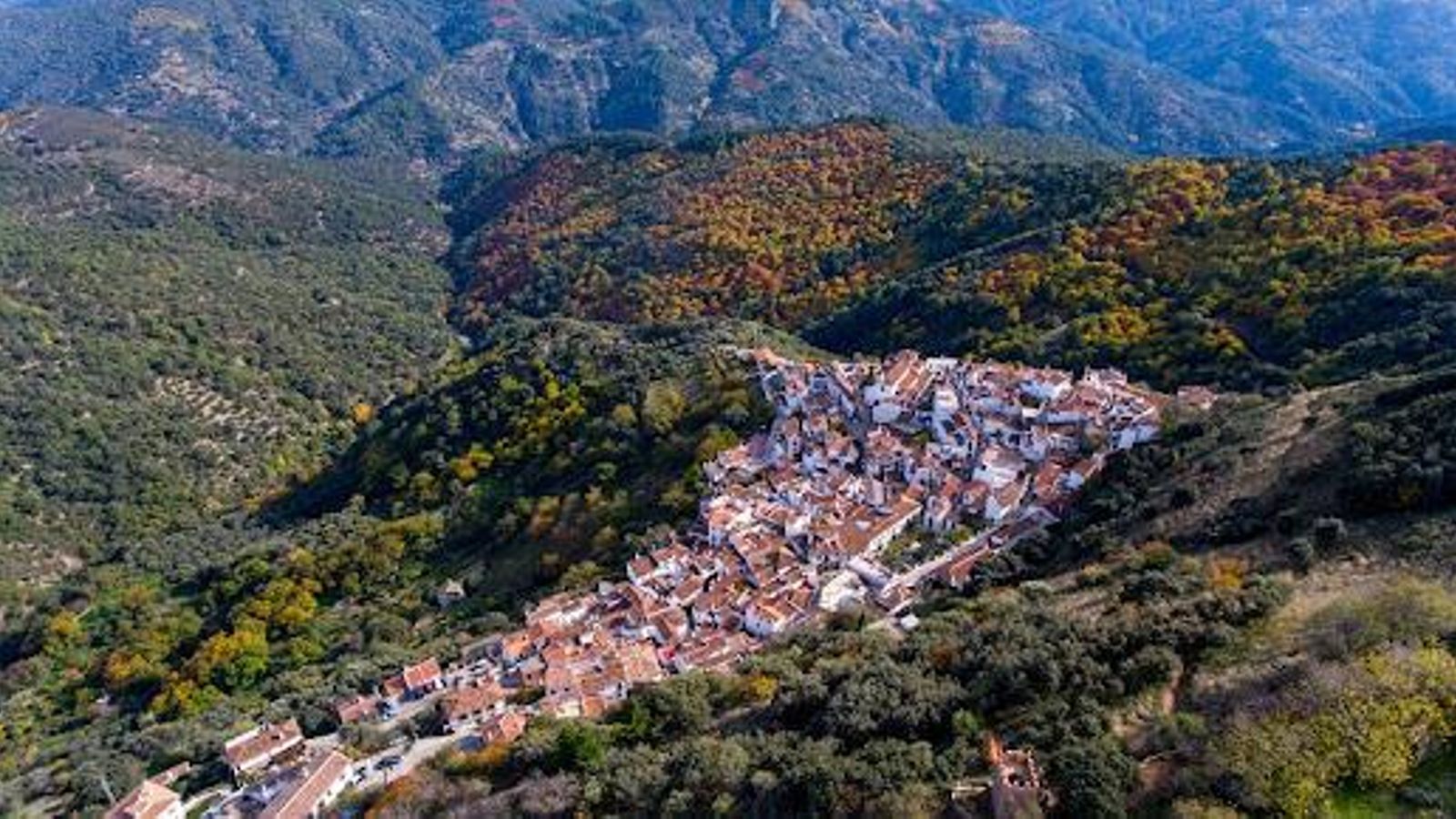 Benalauría, vista desde arriba.