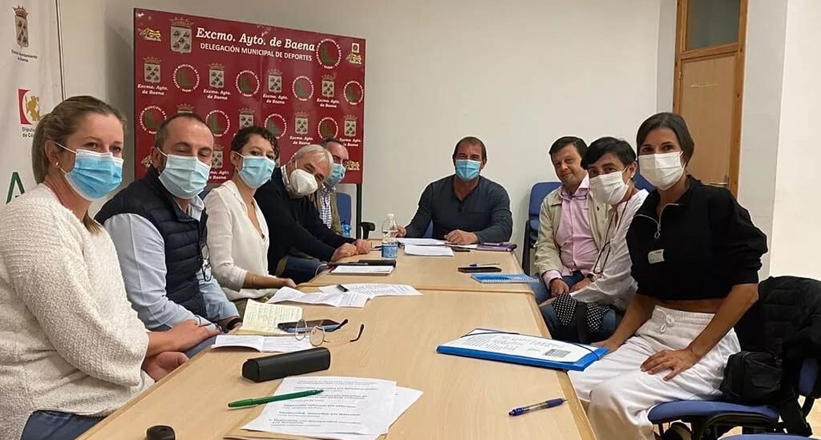 Imagen de la reunión del comité organizador de la Gala del Deporte de Baena 2021.