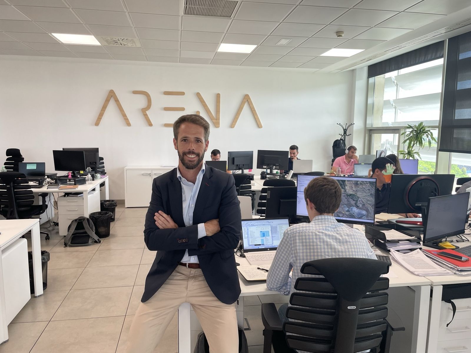 Pelayo Domínguez, COO de Arena Green Power, en la sede de la compañía, en Sevilla.
