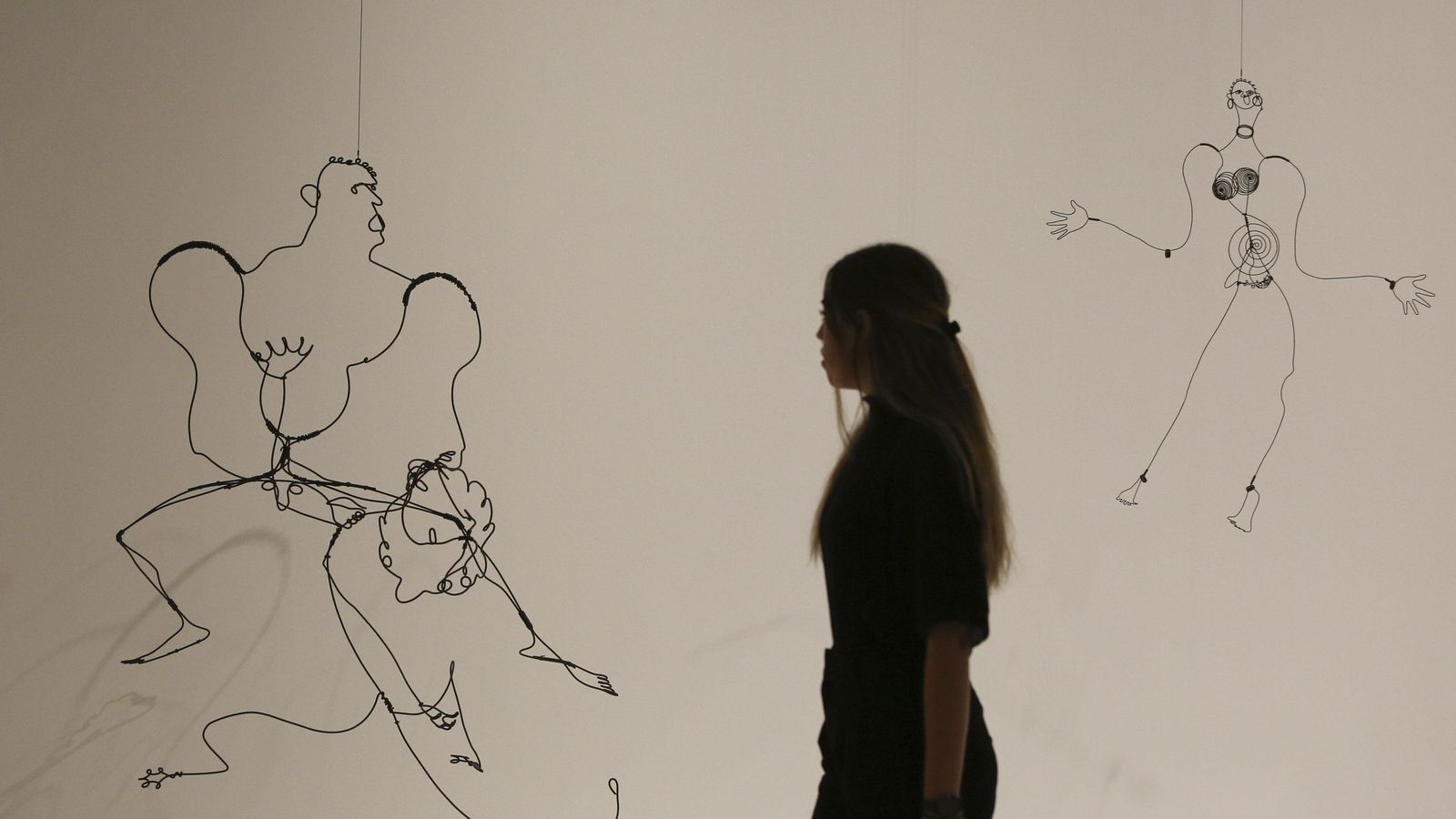 Esculturas realizadas en alambre por Alexander Calder a finales de los años 20.