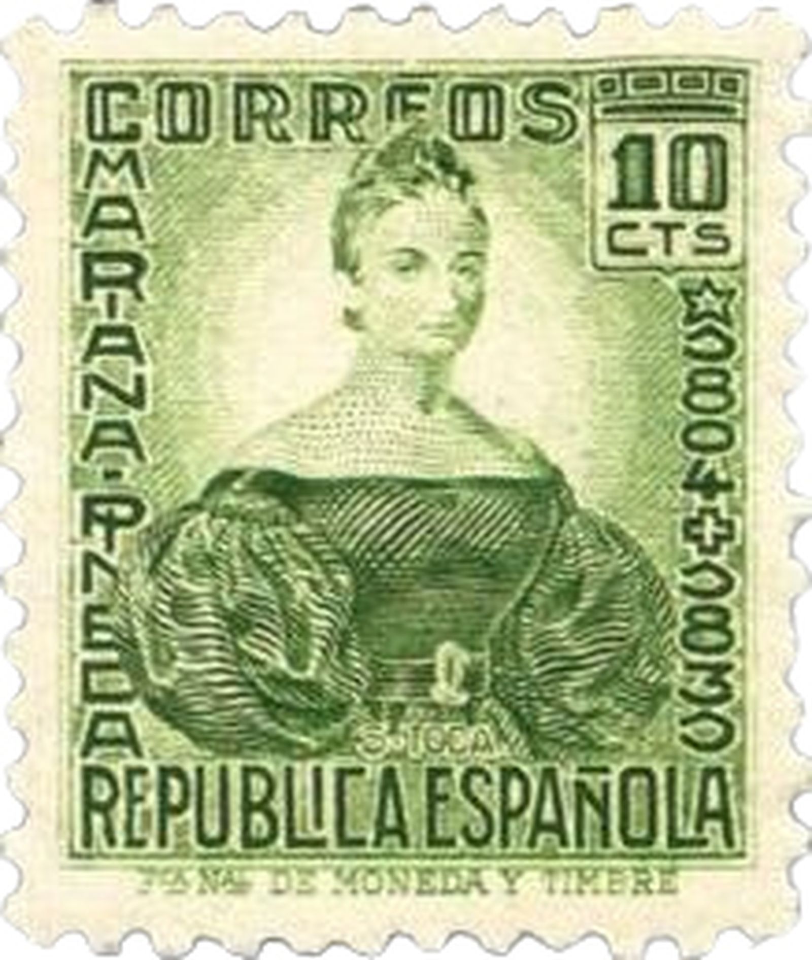 Sello emitido en abril de 1933. Es el primero dedicado a un personaje no perteneciente a la realeza