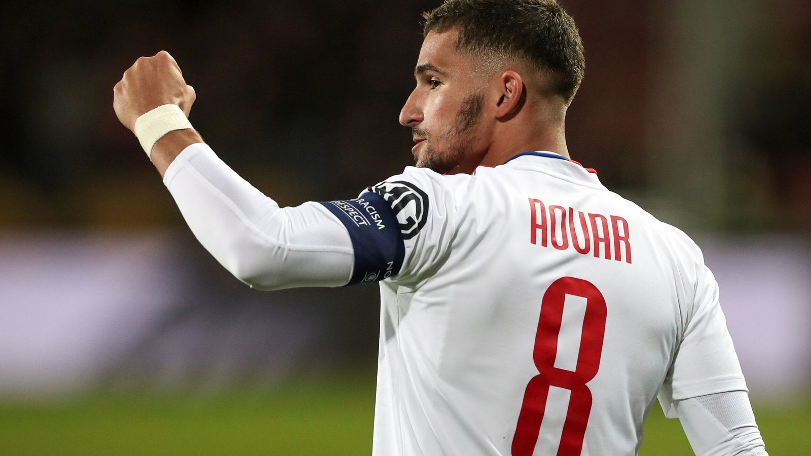 Aouar, en un partido con el Olympique de Marsella la pasada temporada.