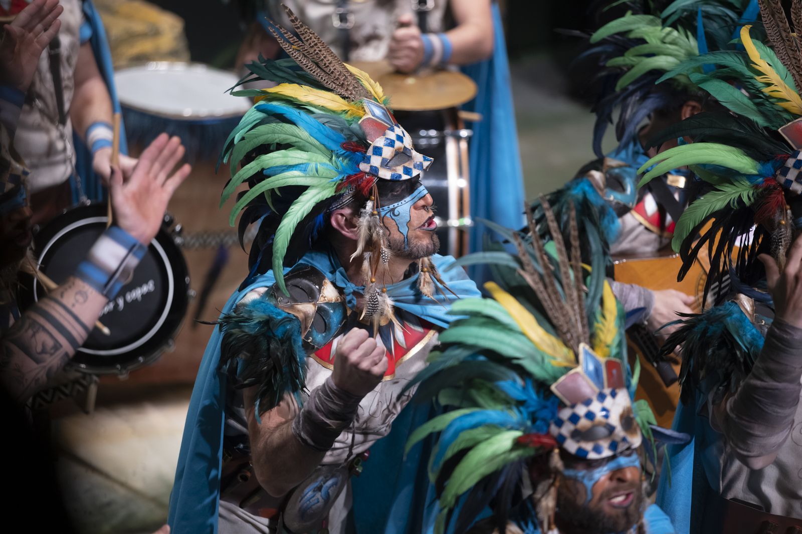 Imágenes de la actuación de la comparsa de Bollullos "El sacrificio" en el Carnaval Colombino