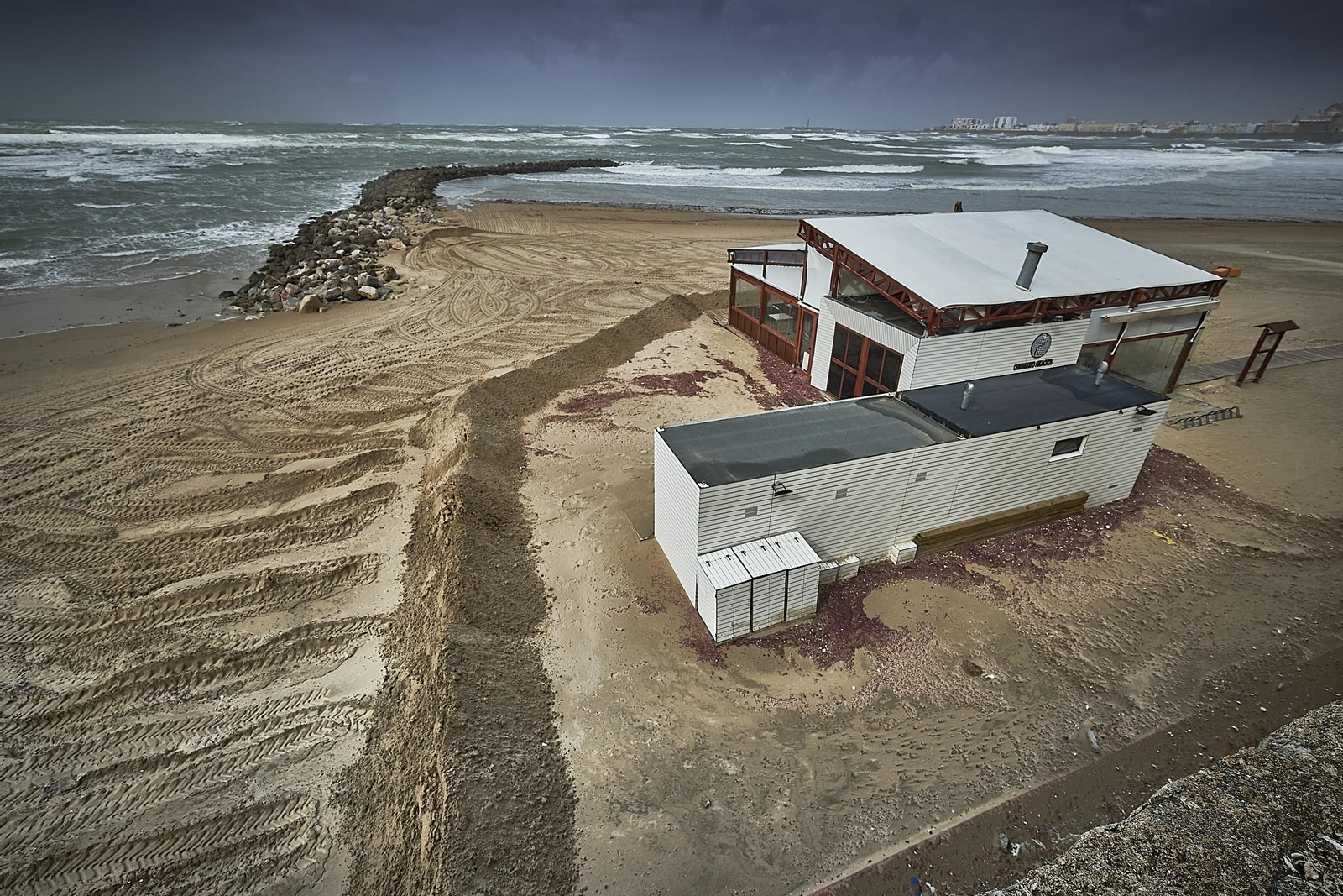 Efectos del temporal en Cádiz