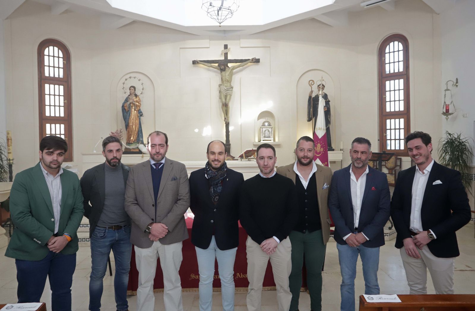 Los participantes en la tertulia cofrade en Algeciras.