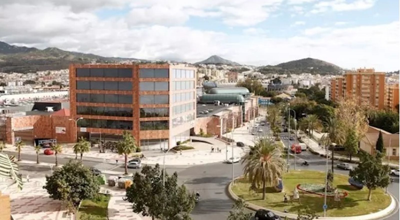 Imagen de cómo será el futuro hotel que explotará Sercotel Hotel Group en Málaga capital