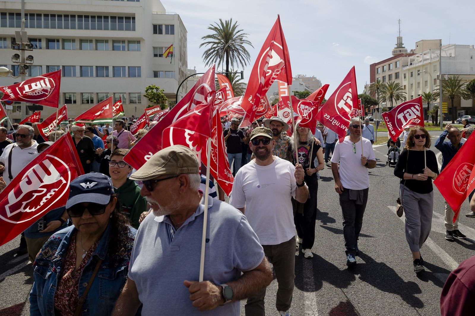 Imágenes de la manifestación del 1 de Mayo en Cádiz