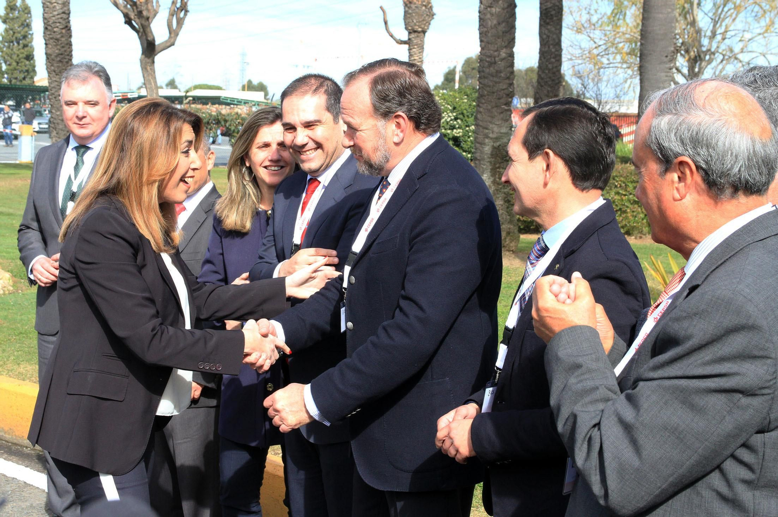 La presidenta de la Junta de Andalucía, Susana Díaz, y el consejero delegado de Cepsa, Pedro Miró, inauguran el proyecto 'Optimización de Aromáticos' de Cepsa, en imágenes