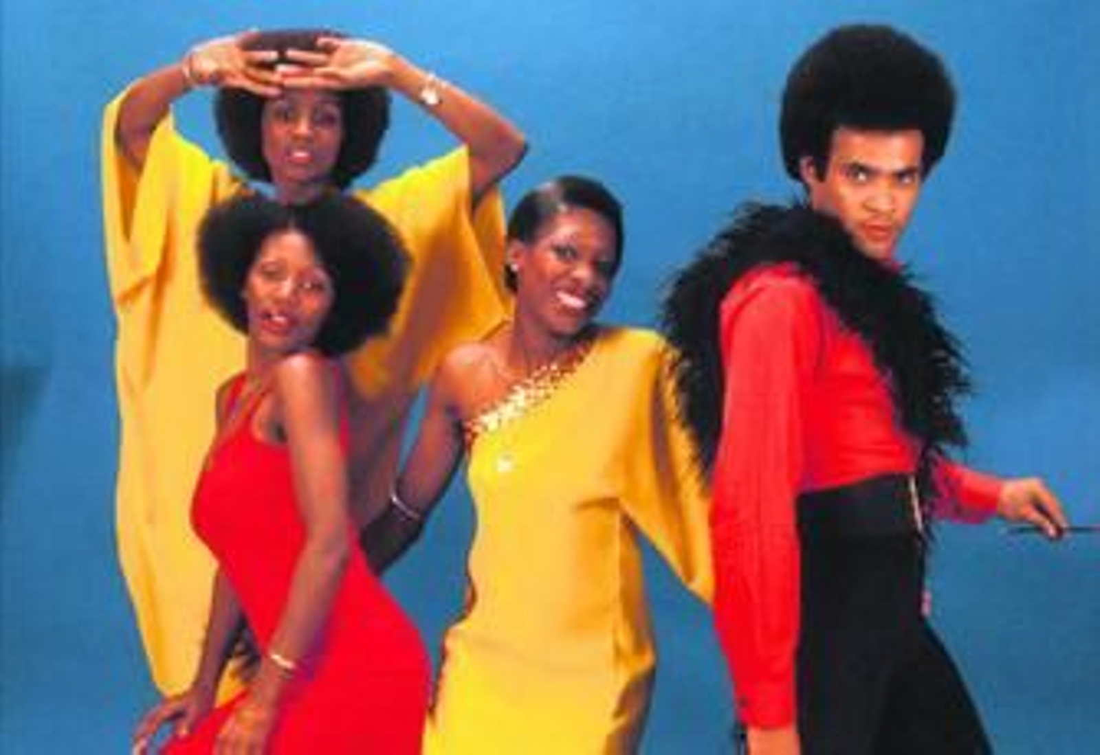 Imagen de archivo de unos jóvenes Boney M., con el desaparecido Bobby Farrell al frente de la banda.