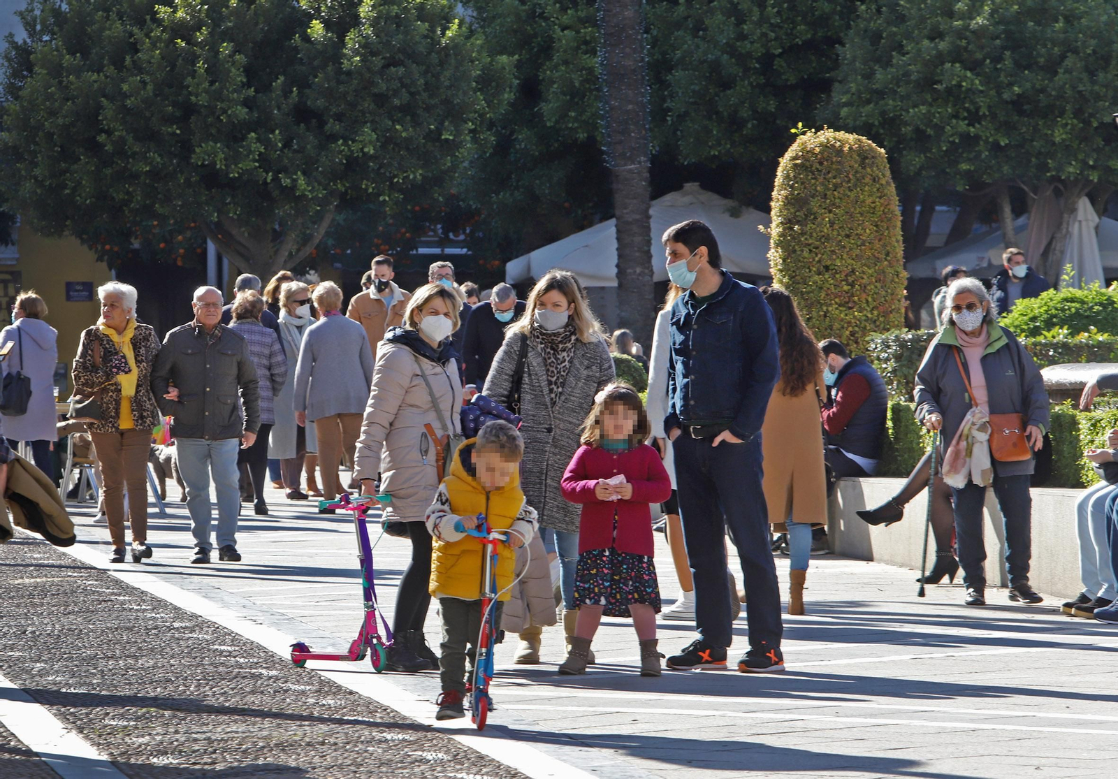 Ambiente, días atrás, en el centro de Jerez.