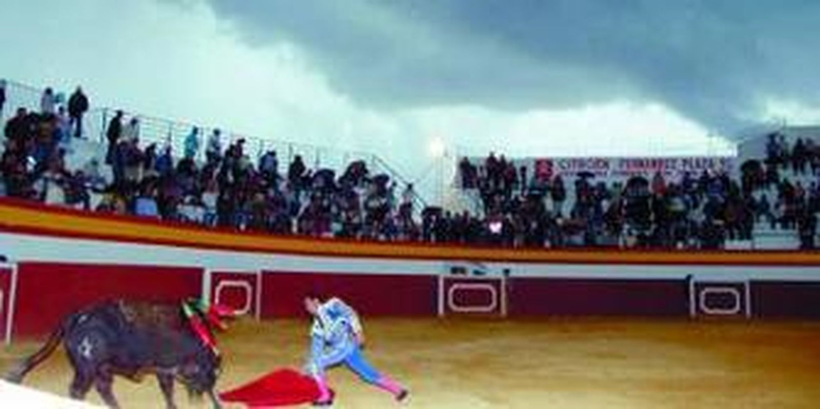 La tormenta impidió que la corrida se completase.