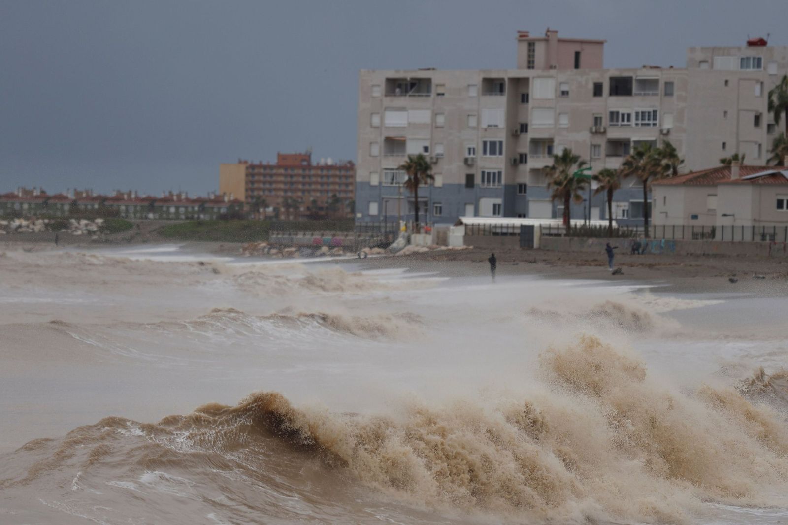 Oleaje en las costas de Málaga.