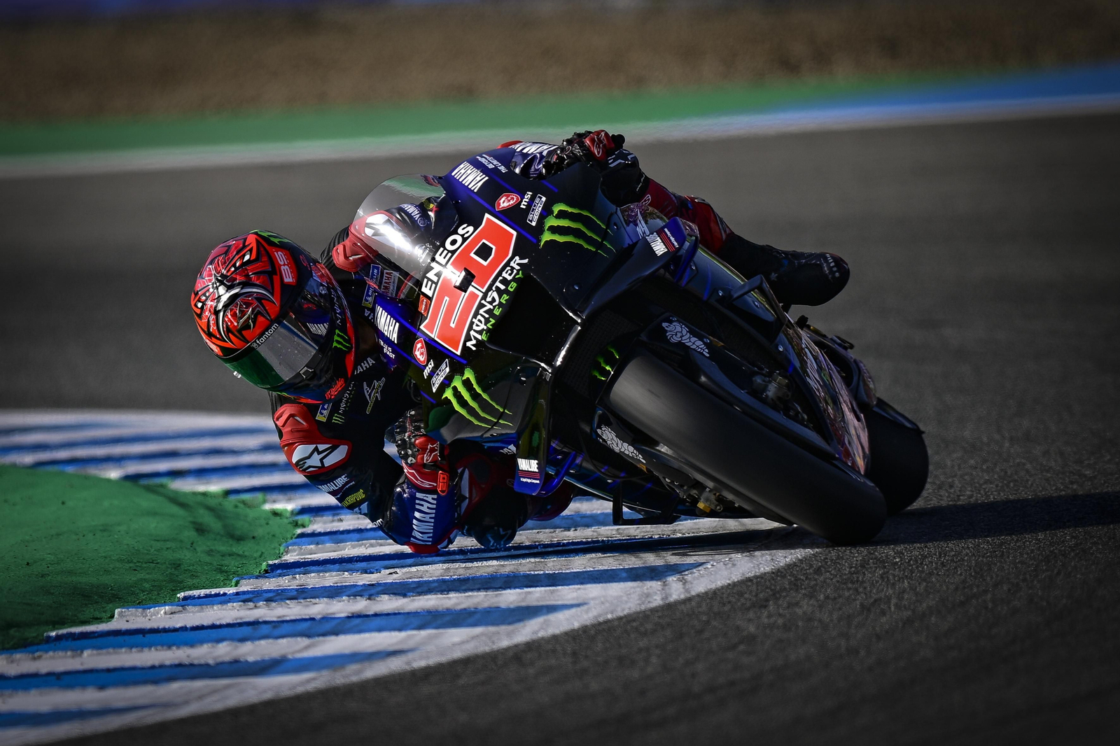 Fabio Quartararo, rodando en el Circuito de Jerez durante el GP de España.