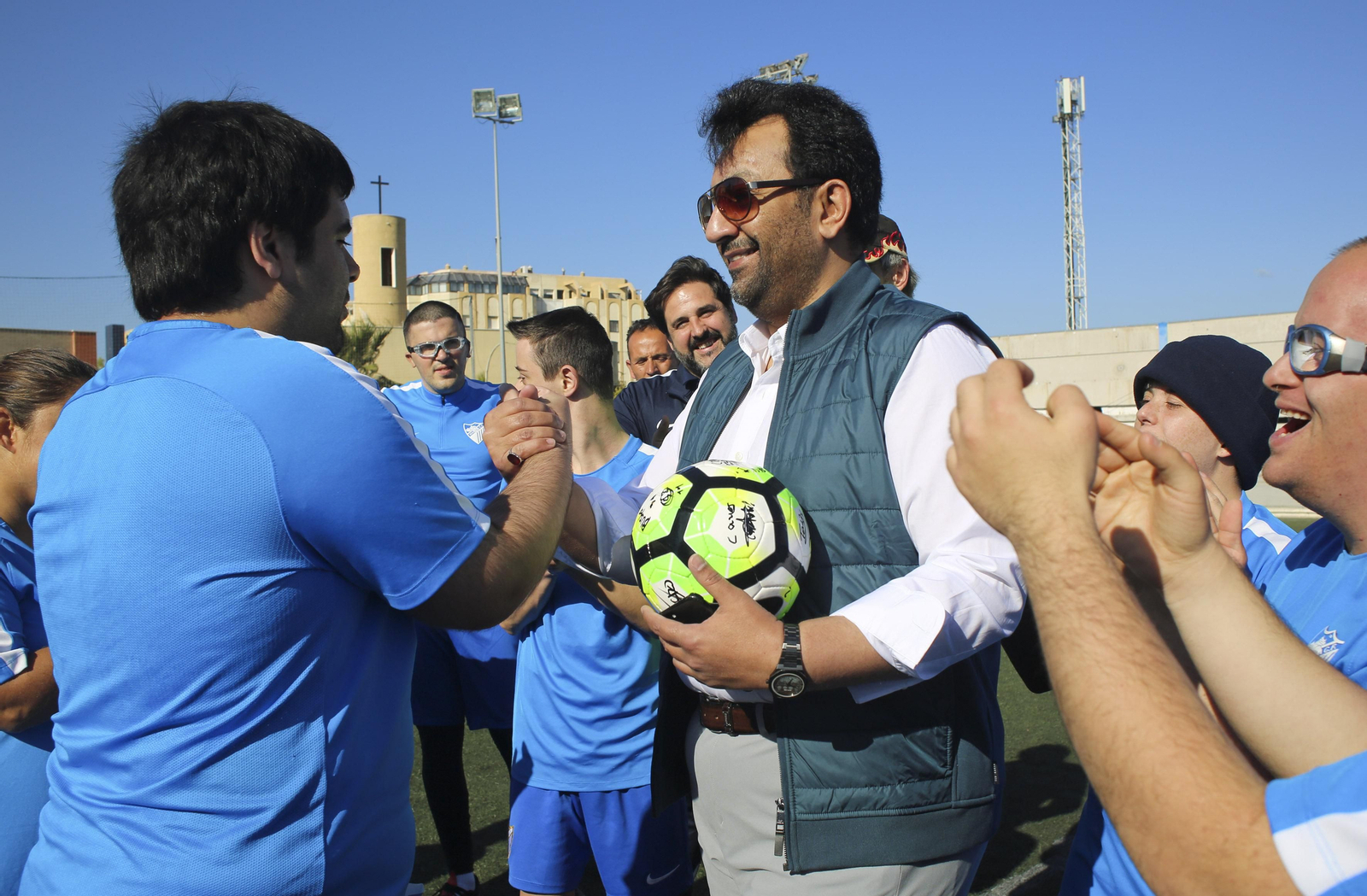 Las fotos del jeque Al-Thani con el Málaga Genuine