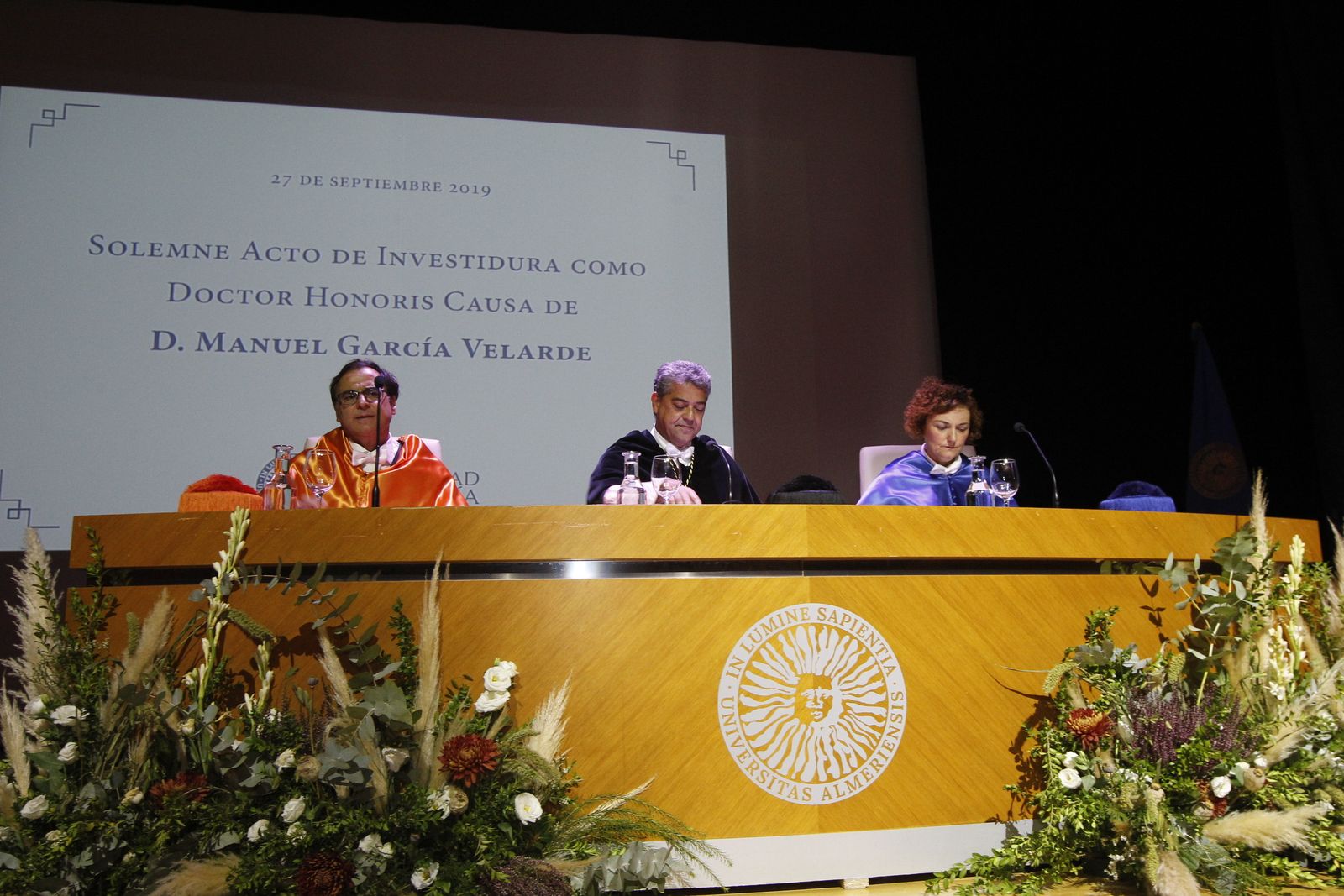 Fotogalería investidura Doctor Honoris Causa Manuel García Velarde. UAL