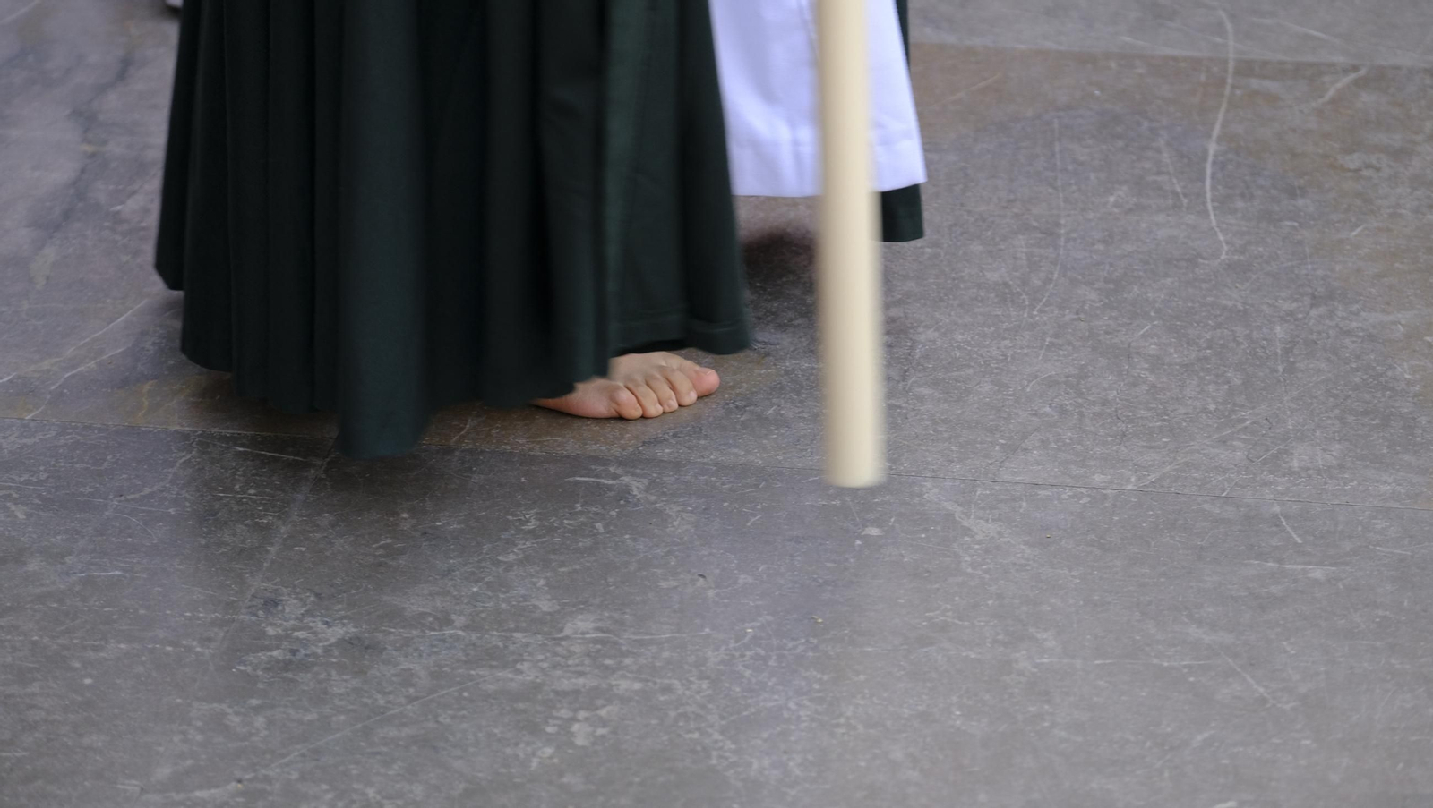 Estudiantes en la Semana Santa de Almería 2025