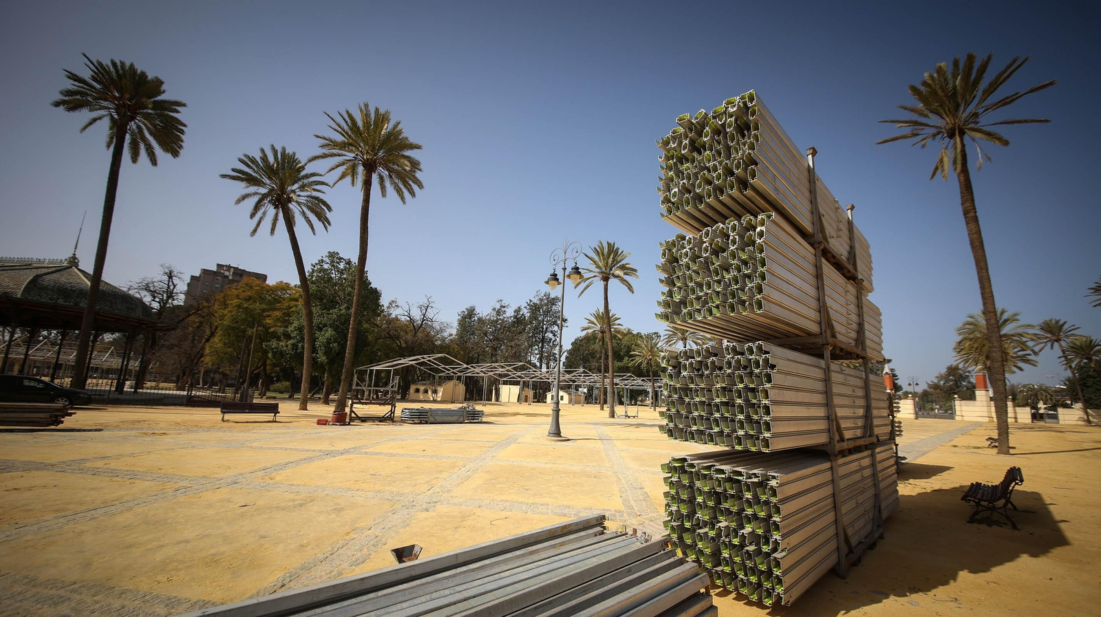Empieza el montaje de la Feria de Jerez
