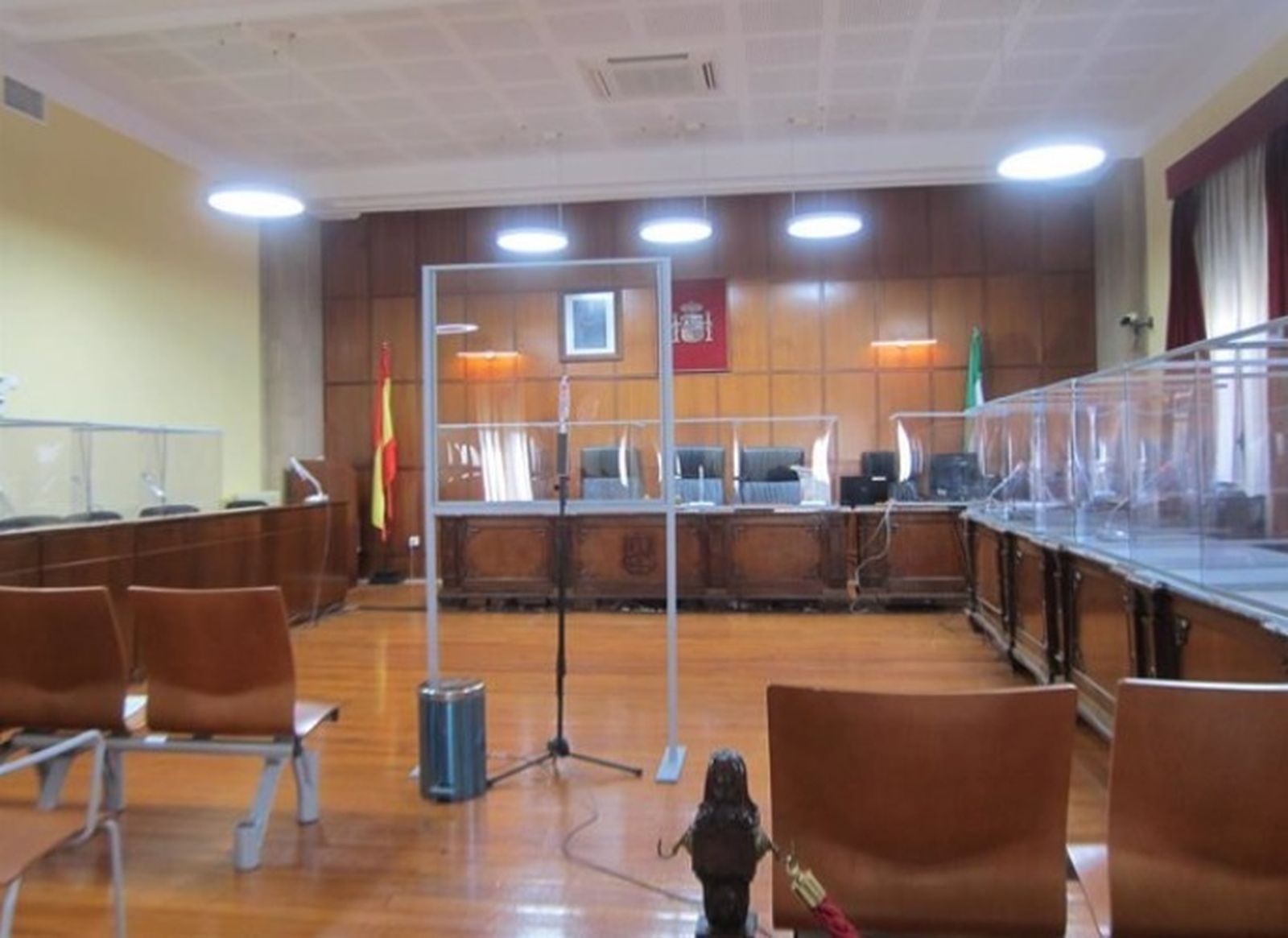Sala de vistas de la Audiencia de Jaén.