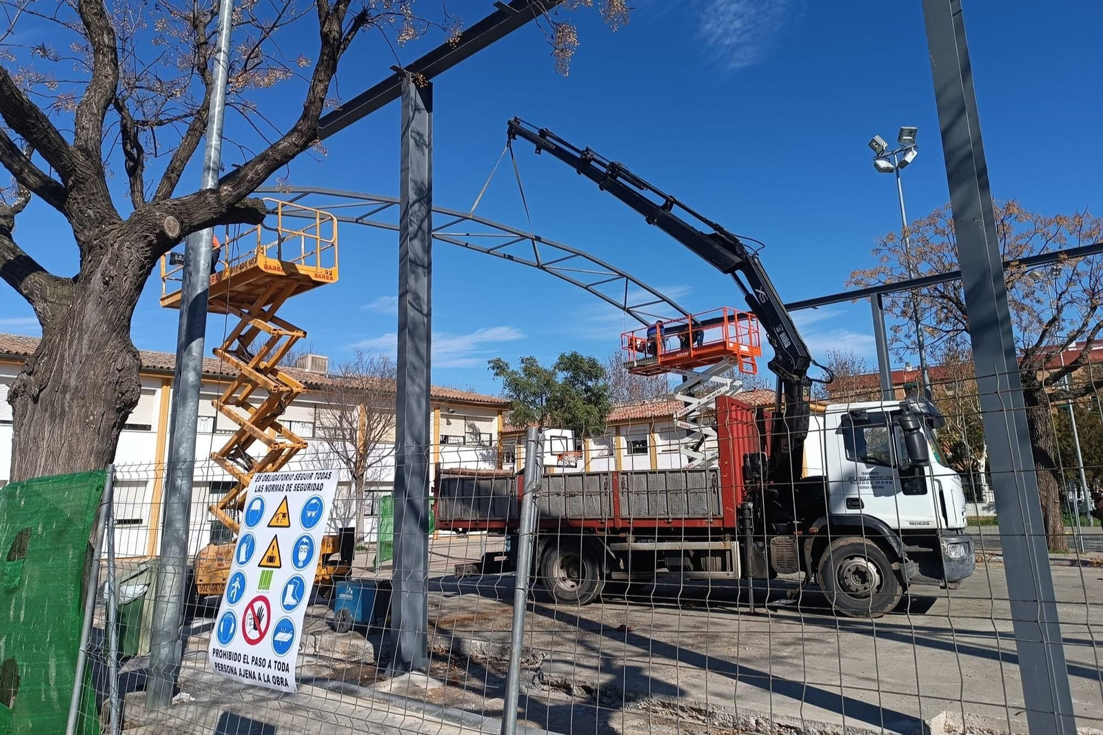 Obras en el colegio Los Califas de Córdoba.
