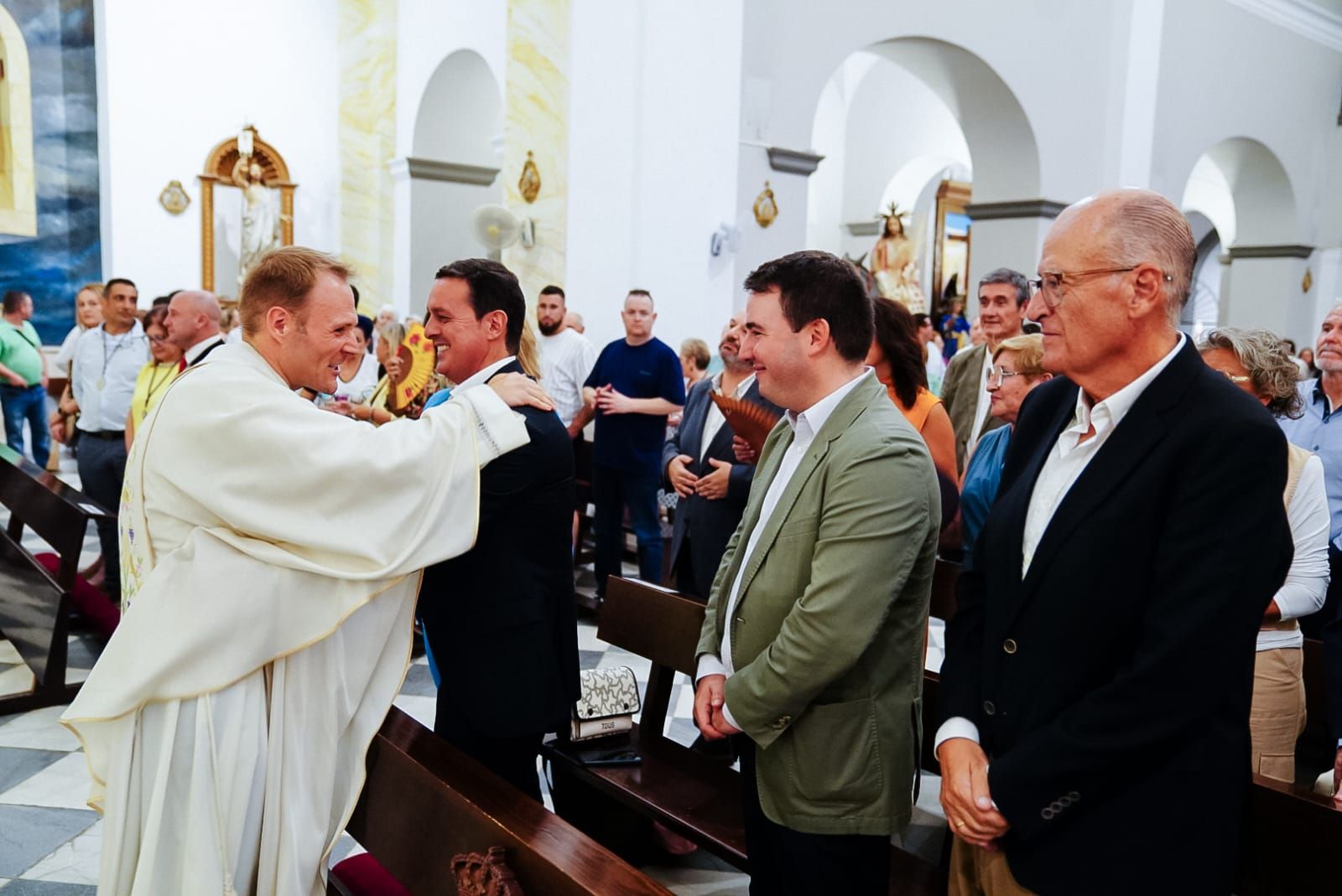 Saludo al presidente de la Diputación.