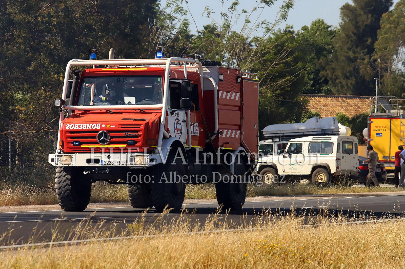 Imágenes del incendio en Doñana