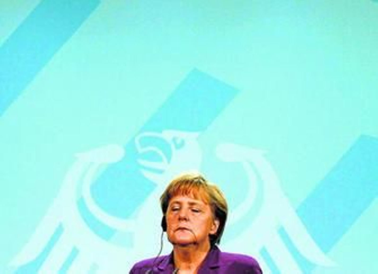 La canciller alemana, Angela Merkel, ayer, durante una comparecencia en Berlín.