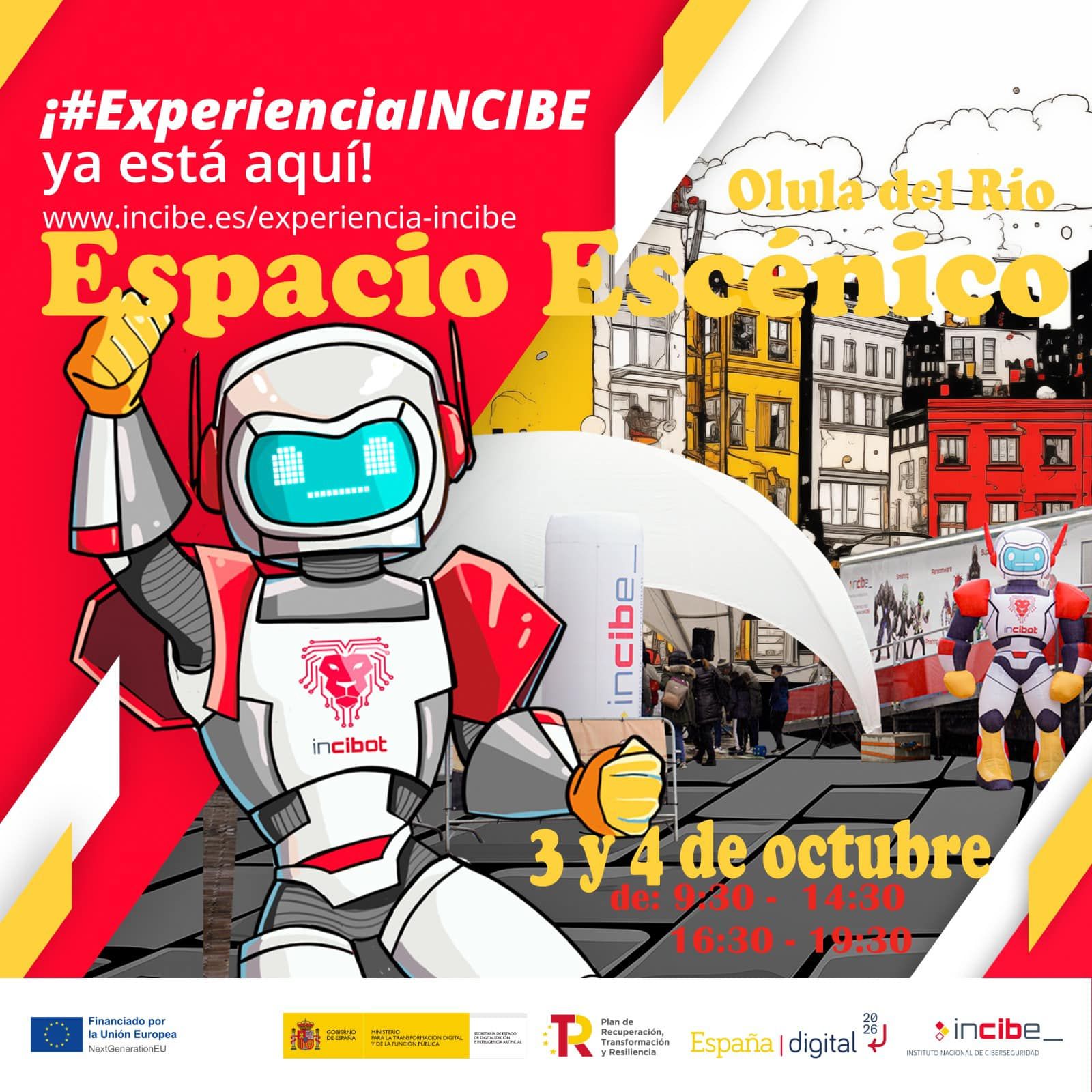 Cartel de la Experiencia INCIBE en Olula del Río