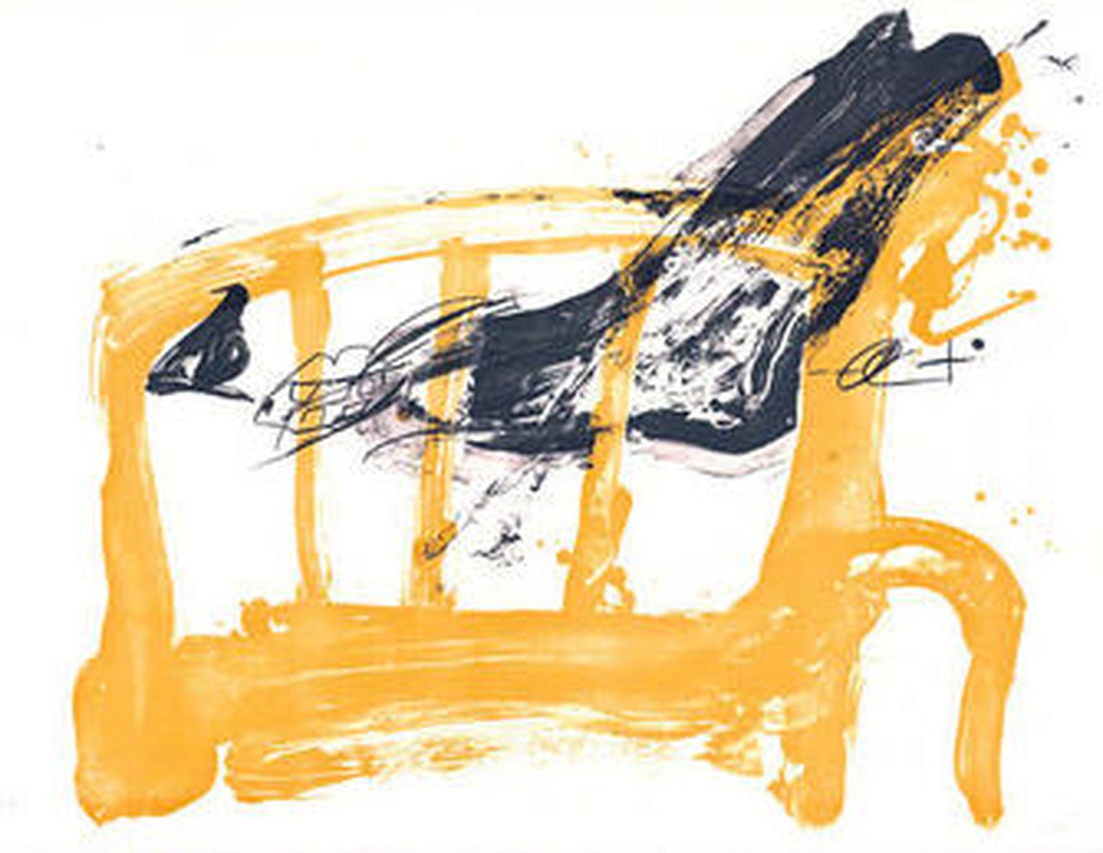 Litografía titulada 'Variations II - Chaise et Pied'.